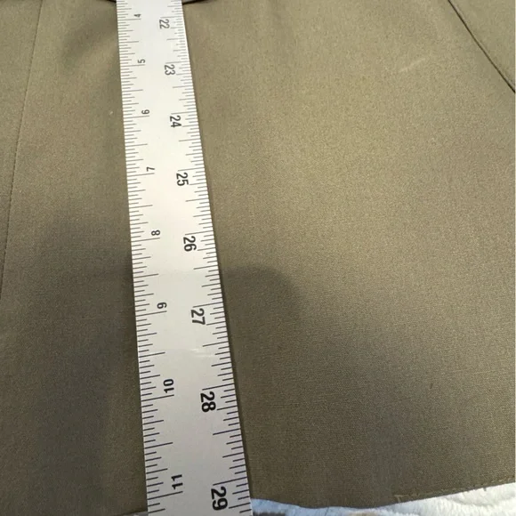 Brooks Brothers Poplin Cotton Blend Suit Size 39R 34x30 Olive Green Cuff Pant